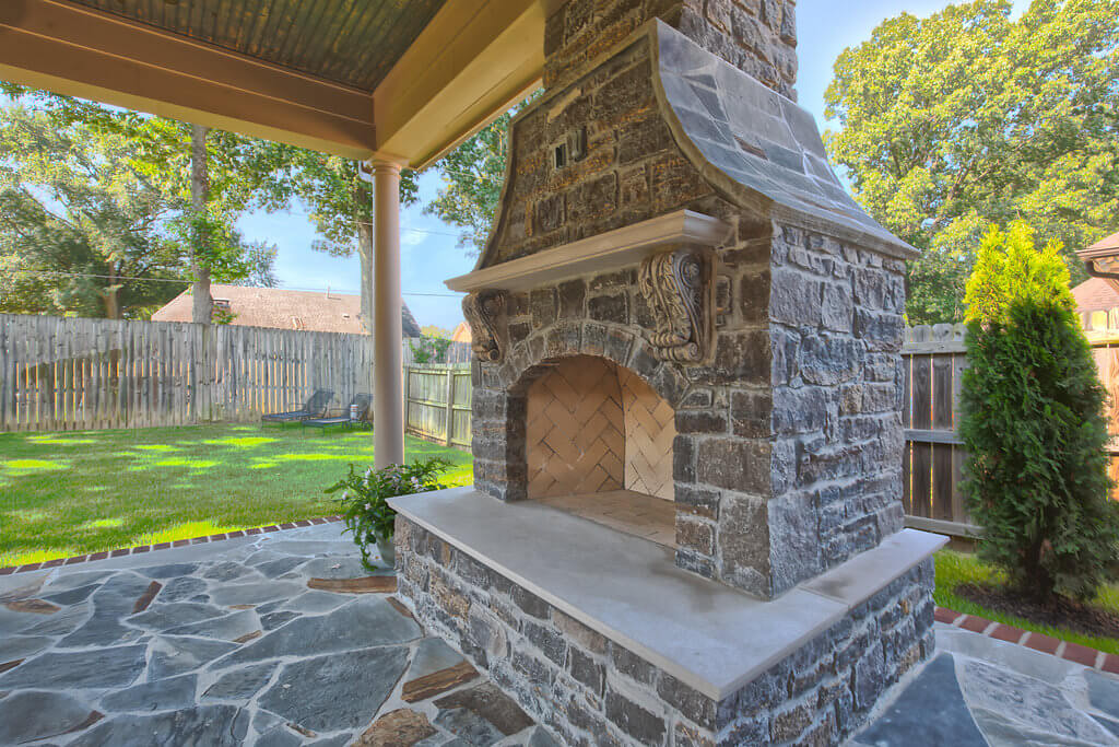 Featured image for “Bartlett Custom Outdoor Living Space And Outdoor Fireplace”